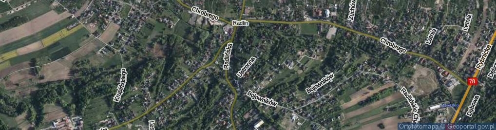 Zdjęcie satelitarne Ustronna ul.